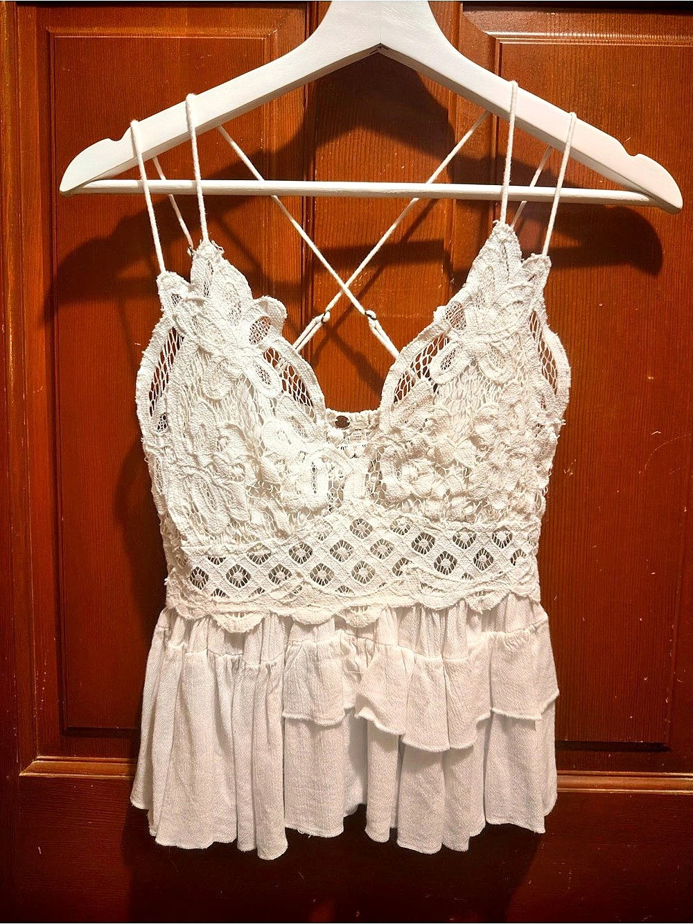 Free People White Lace Camisole
